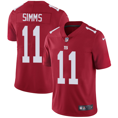 Nike Giants #11 Phil Simms Red Alternate Men's Stitched NFL Vapor Untouchable Limited Jersey - Click Image to Close